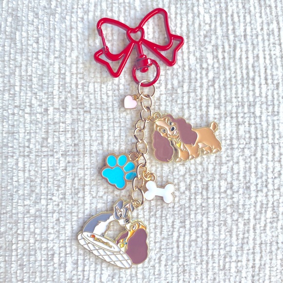 Disney inspired Lady & the Tramp Purse Charm Keychain - Picture 5 of 6